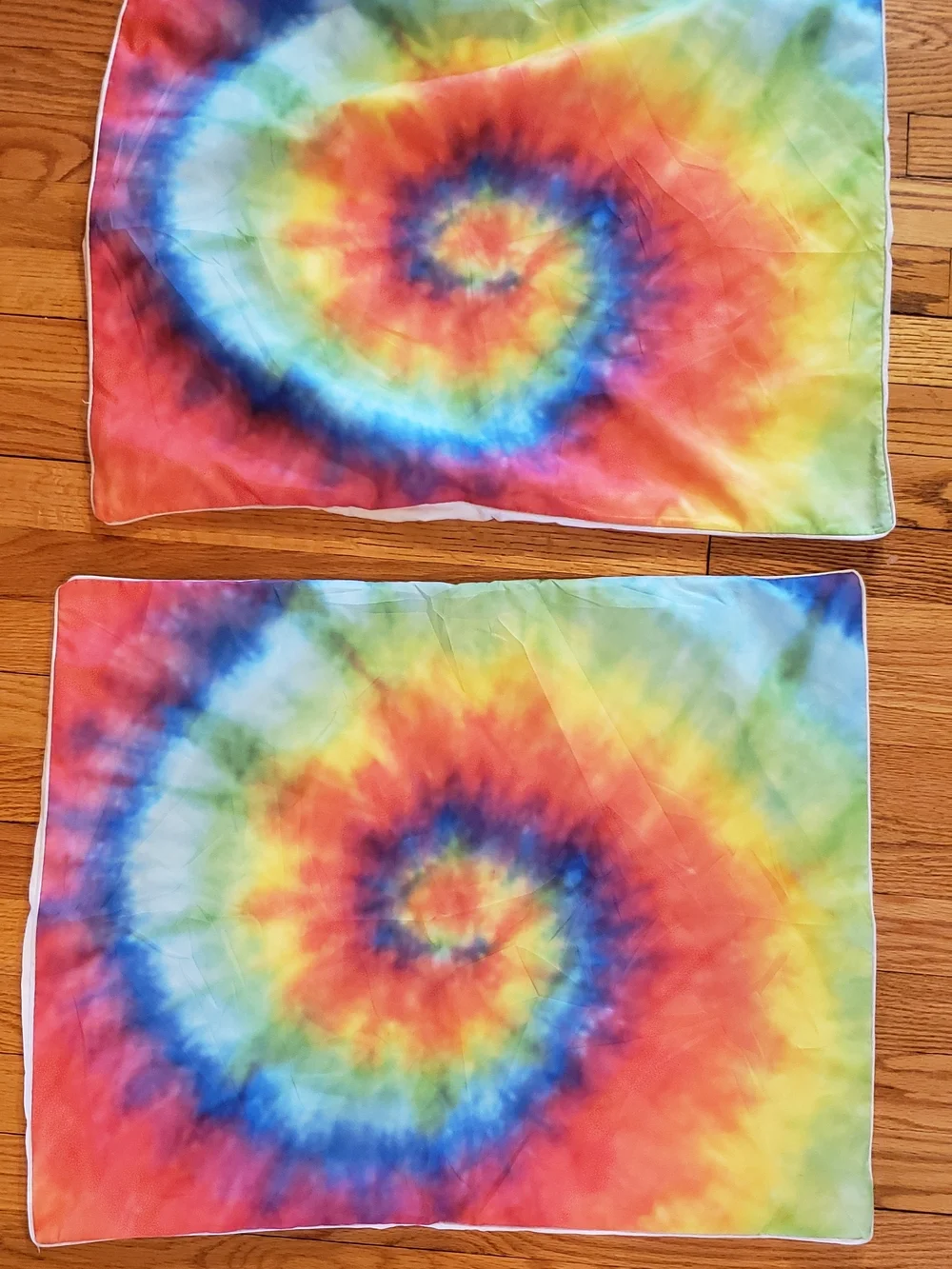 Tie-Dye Spiral Pillow Sham Set - Rainbow Colors